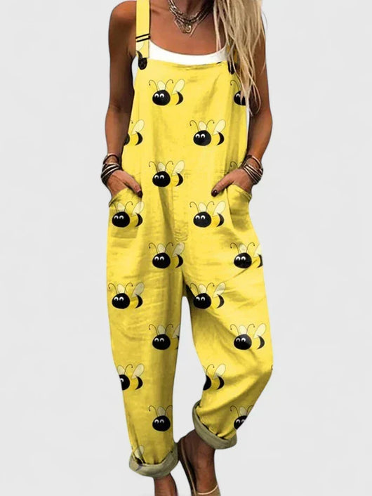 Lilian | Casual dames jumpsuit met vrolijke bijenprint