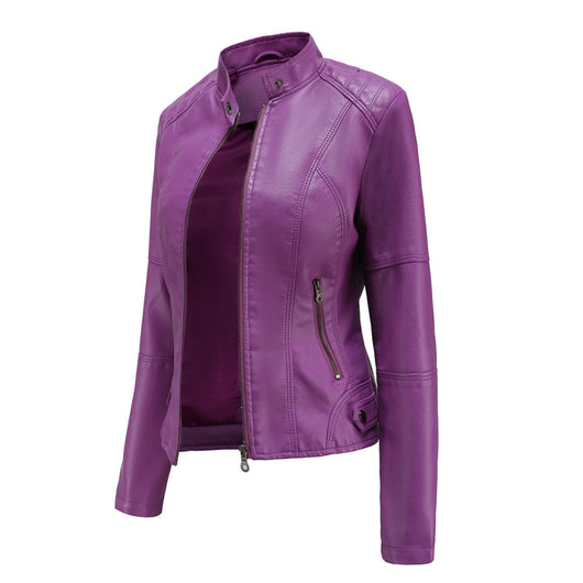 Kirsten | Dames bikerjack van imitatieleer met rits