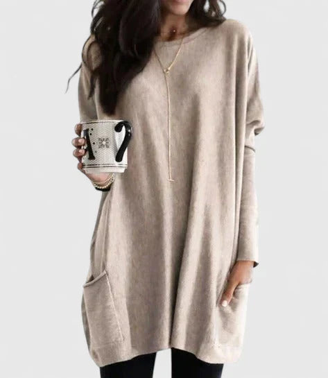 Karla | Casual dames tuniekjurk met lange mouwen