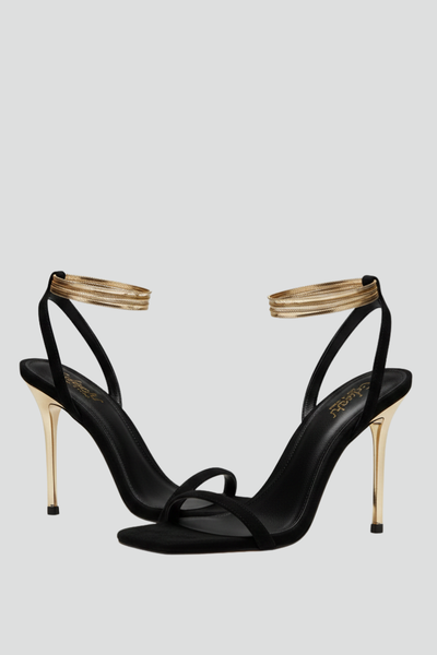 Laura | Dames sandalen met hoge hak, bandjes en enkelbandje