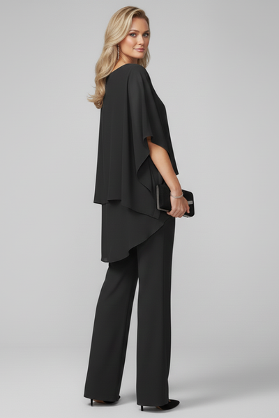 Isabella | Vloeiende dames set met off-shoulder top en wijde broek