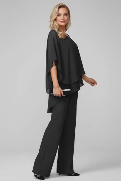 Isabella | Vloeiende dames set met off-shoulder top en wijde broek
