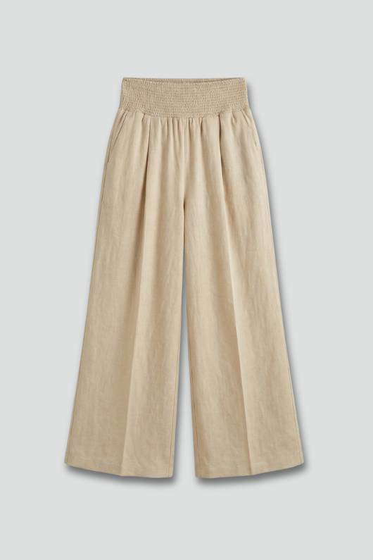 Carolin | Dames palazzobroek met hoge taille en plooien