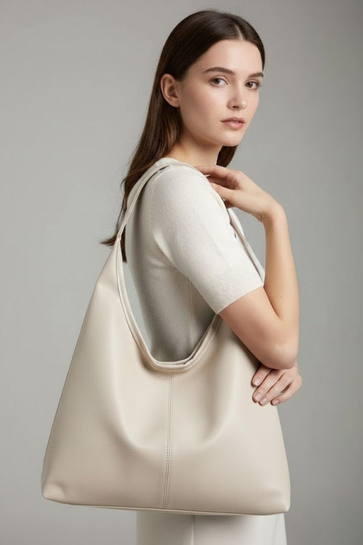 Jacqueline | Klassieke shopper van imitatieleer met groot binnenvak