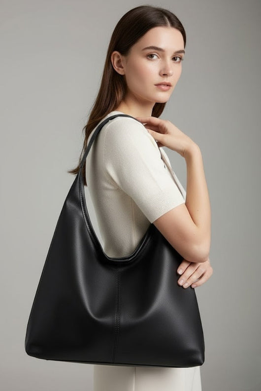 Jacqueline | Klassieke shopper van imitatieleer met groot binnenvak