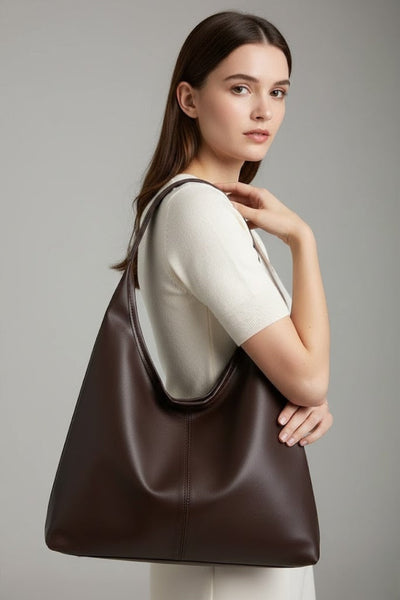 Jacqueline | Klassieke shopper van imitatieleer met groot binnenvak