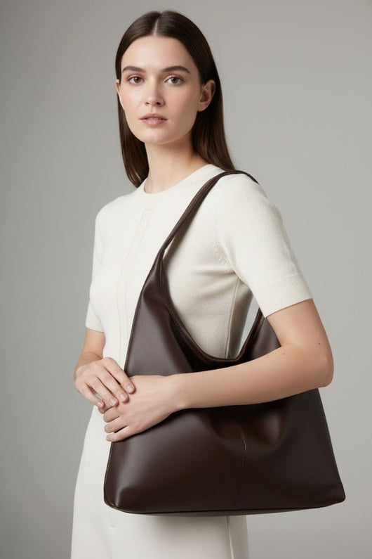 Jacqueline | Klassieke shopper van imitatieleer met groot binnenvak