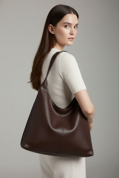 Jacqueline | Klassieke shopper van imitatieleer met groot binnenvak