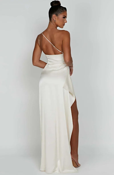 Petra | Dames one-shoulder maxijurk met split