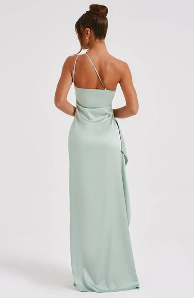 Petra | Dames one-shoulder maxijurk met split
