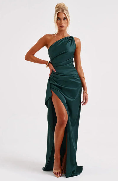 Petra | Dames one-shoulder maxijurk met split