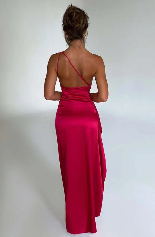 Petra | Dames one-shoulder maxijurk met split
