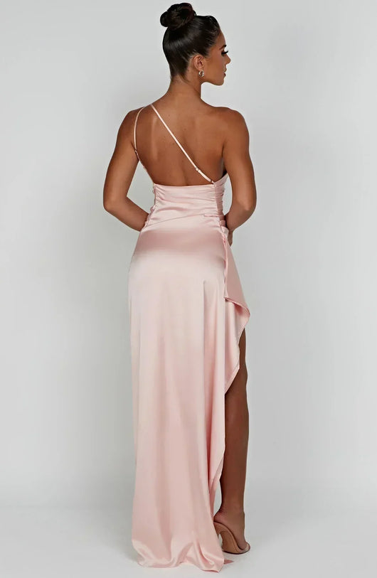 Petra | Dames one-shoulder maxijurk met split