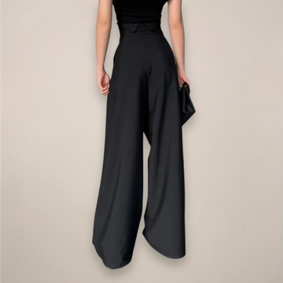 Christa | Dames broek met hoge taille en wijde pijp