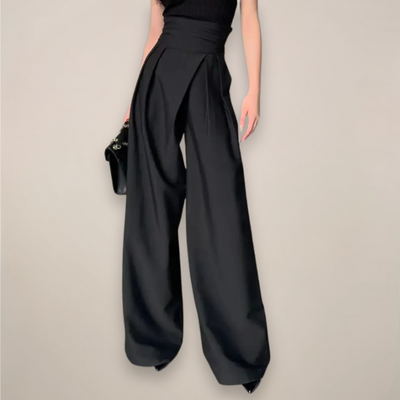 Christa | Dames broek met hoge taille en wijde pijp