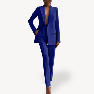 Leonie | Elegant getailleerd dames pak met lange blazer