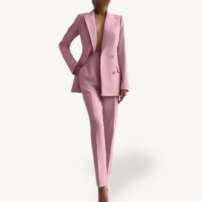 Leonie | Elegant getailleerd dames pak met lange blazer