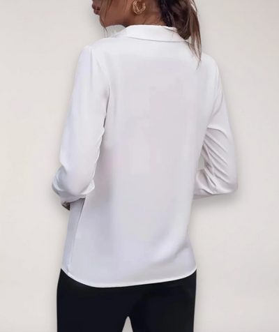 Julia | Dames kantoorblouse met knoopsluiting voor het voorjaar