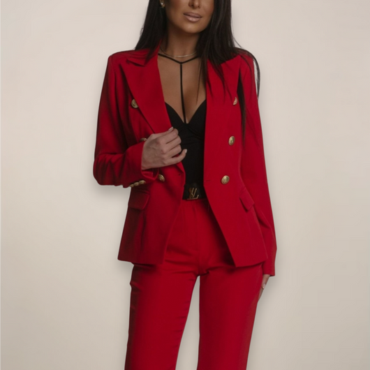 Katharina | Getailleerde dames set met blazer en broek
