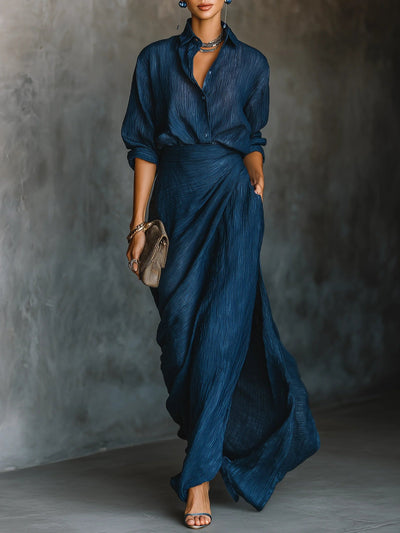 Elfriede | Elegante dames set met blouse en lange rok