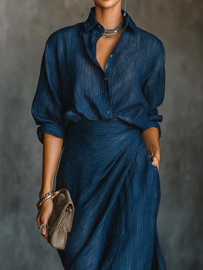 Elfriede | Elegante dames set met blouse en lange rok