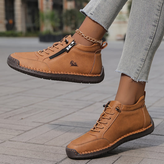 Bettina | Comfortabele dames veterschoenen met rits