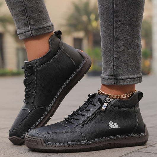 Bettina | Comfortabele dames veterschoenen met rits