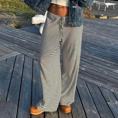 Daniela | Gestreepte relaxed dames broek voor het voorjaar