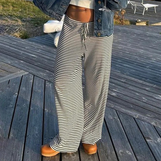 Daniela | Gestreepte relaxed dames broek voor het voorjaar