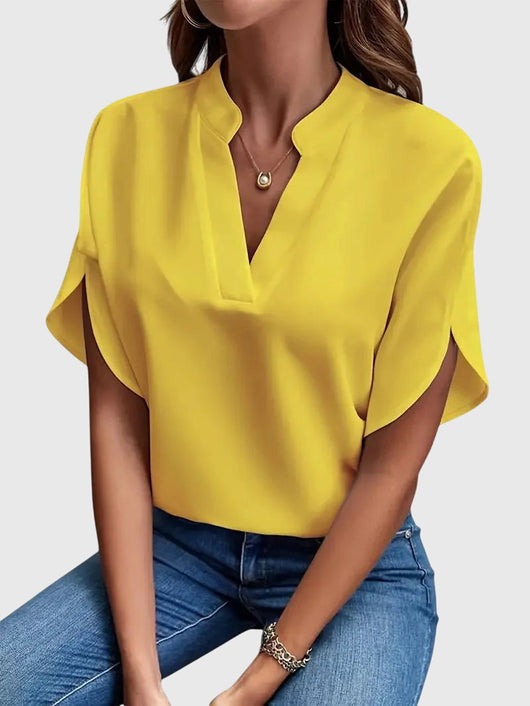 Beatrix zacht elegant shirt met V-hals