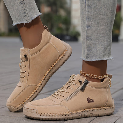 Bettina | Comfortabele dames veterschoenen met rits