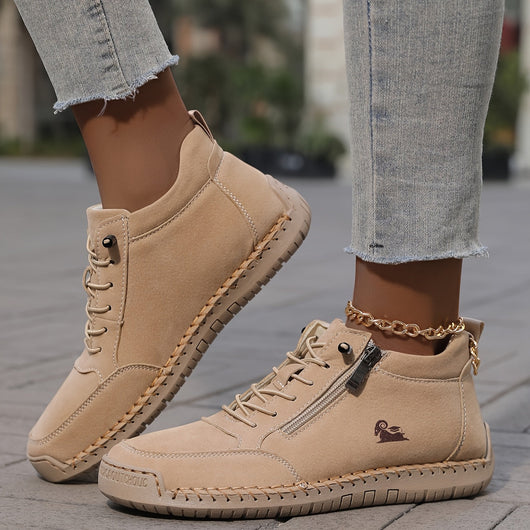 Bettina | Comfortabele dames veterschoenen met rits