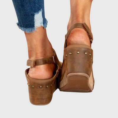 Adela comfortabele platte sandalen