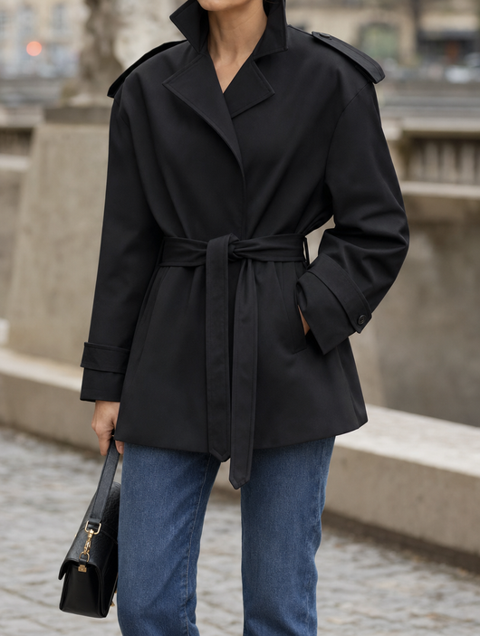 Ashcombe korte trenchcoat