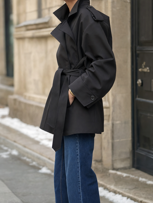 Ashcombe korte trenchcoat