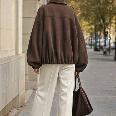 Ashcroft oversized overshirt in velourslook