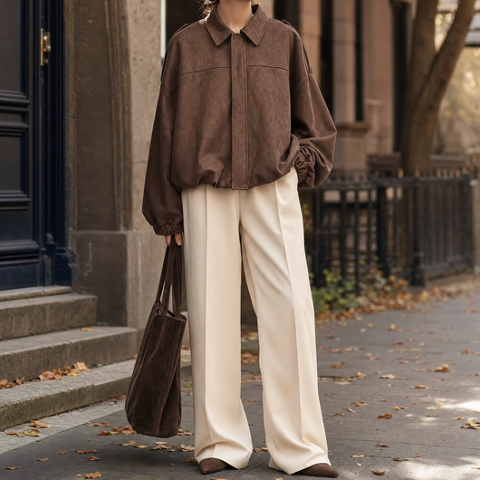 Ashcroft oversized overshirt in velourslook