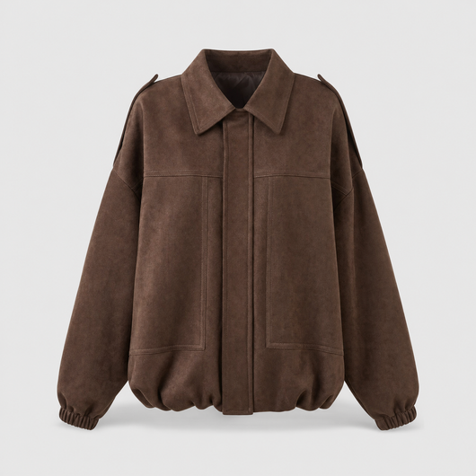 Ashcroft oversized overshirt in velourslook
