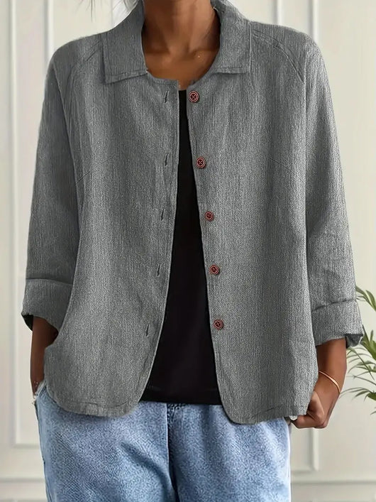 Hanna | Lichte dames casual jas met knoopsluiting