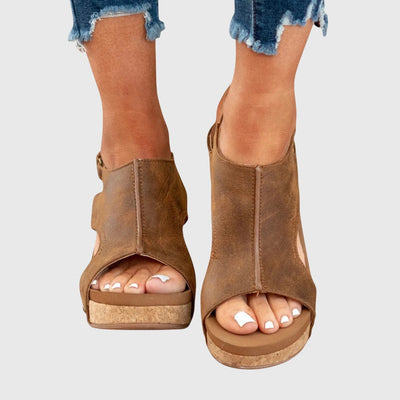 Adela comfortabele platte sandalen