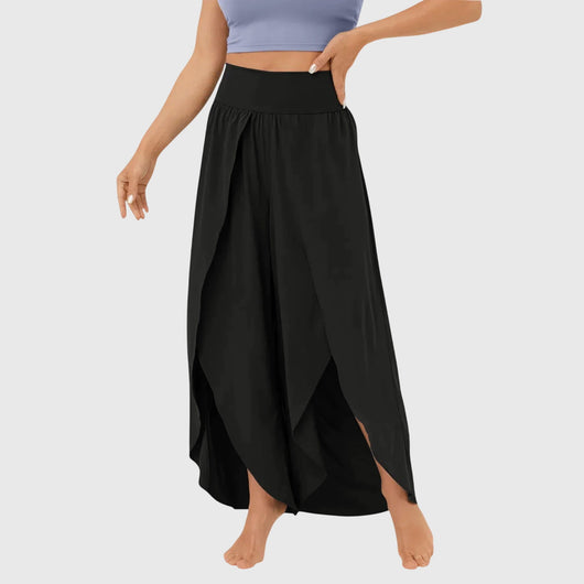 Magdalena | Wijde dames boho broek met split
