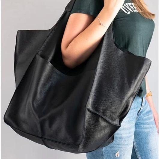 Charlotte | Extra grote dames shopper van veganleer met magneetsluiting