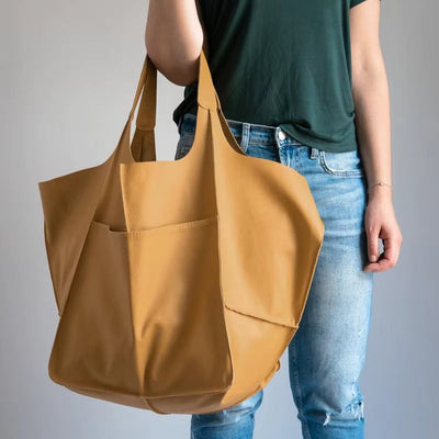 Charlotte | Extra grote dames shopper van veganleer met magneetsluiting