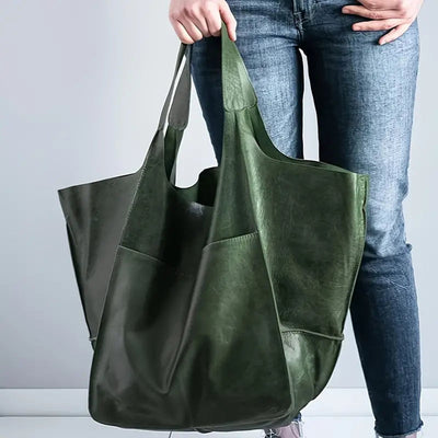 Charlotte | Extra grote dames shopper van veganleer met magneetsluiting