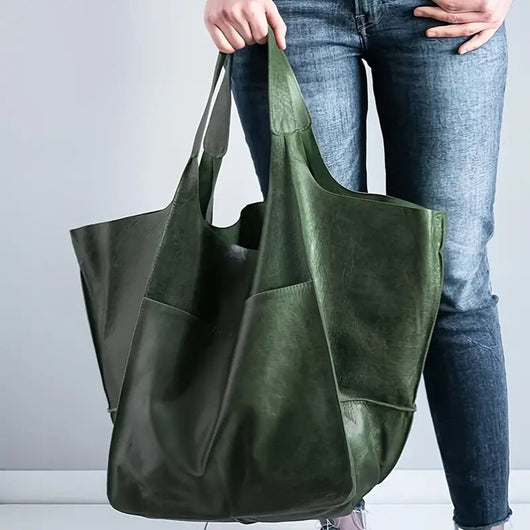 Charlotte | Extra grote dames shopper van veganleer met magneetsluiting