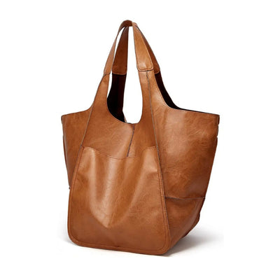 Charlotte | Extra grote dames shopper van veganleer met magneetsluiting