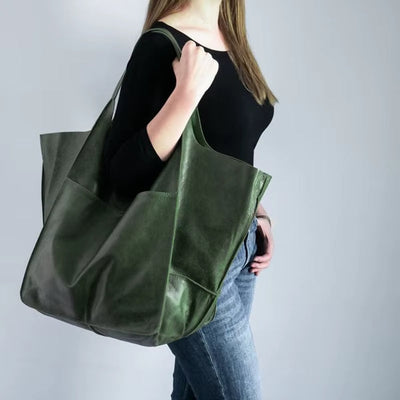 Charlotte | Extra grote dames shopper van veganleer met magneetsluiting