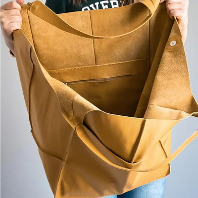 Charlotte | Extra grote dames shopper van veganleer met magneetsluiting
