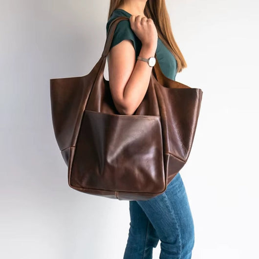 Charlotte | Extra grote dames shopper van veganleer met magneetsluiting