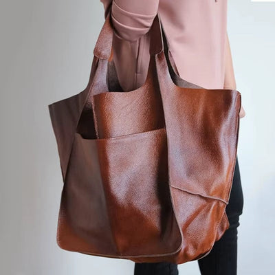 Charlotte | Extra grote dames shopper van veganleer met magneetsluiting